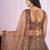 GRACEFUL BROWN SEQUINS THREAD BADLA ZARI EMBROIDERED SOFT NET FESTIVAL PARTY WEDDING SEMI STITCHED LEHENGA CHOLI