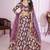 CHARMING PURPLE SEQUINS THREAD EMBROIDERED WORK GEORGETTE FESTIVAL PARTY WEDDING DESIGNER SEMI STITCHED LEHENGA CHOLI