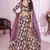 PURPLE SEQUINS THREAD EMBROIDERED GEORGETTE SEMI STITCHED LEHENGA CHOLI