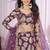 CHARMING PURPLE SEQUINS THREAD EMBROIDERED WORK GEORGETTE FESTIVAL PARTY WEDDING DESIGNER SEMI STITCHED LEHENGA CHOLI