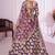 CHARMING PURPLE SEQUINS THREAD EMBROIDERED WORK GEORGETTE FESTIVAL PARTY WEDDING DESIGNER SEMI STITCHED LEHENGA CHOLI
