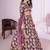 CHARMING PURPLE SEQUINS THREAD EMBROIDERED WORK GEORGETTE FESTIVAL PARTY WEDDING DESIGNER SEMI STITCHED LEHENGA CHOLI