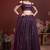DELIGHTFUL PURPLE SEQUINS EMBROIDERY SOFT NET FESTIVAL PARTY WEDDING DESIGNER SEMI STITCHED LEHENGA