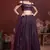 PURPLE SEQUINS EMBROIDERY SOFT NET SEMI STITCHED LEHENGA