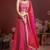 BEWITCHING PINK DIGITAL PRINT AND SEQUINS EMBROIDERY WITH REAL MIRROR CHINNON SILK FESTIVAL DESIGNER LEHENGA CHOLI