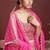 MARVELOUS PINK DIGITAL POSITION PRINT AND EMBROIDERY WITH REAL MIRROR CHINNON SILK FESTIVAL PARTY DESIGNER LEHENGA CHOLI