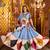 SKY BLUE VISCOSE COTTON THREAD EMBROIDERED MIRROR WORK STITCHED lehenga choli