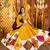 MUSTARD YELLOW  VISCOSE COTTON THREAD EMBROIDERED MIRROR WORK STITCHED lehenga choli
