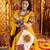 MUSTARD YELLOW  VISCOSE COTTON THREAD EMBROIDERED MIRROR WORK STITCHED lehenga choli