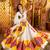 WHITE VISCOSE COTTON THREAD EMBROIDERED MIRROR WORK STITCHED lehenga choli