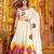 WHITE VISCOSE COTTON THREAD EMBROIDERED MIRROR WORK STITCHED lehenga choli