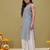 Hand Embroidered Grey Georgette Lucknow Chikankari Women Kurta With Slip