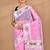 pink cotton dhakai jamdani handloom saree with blouse