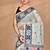 grey cotton dhakai jamdani handloom saree with blouse