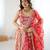 Orange And Red Silk Embroidery Dori Sequins Work Lehenga choli