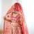 Orange And Red Silk Embroidery Dori Sequins Work Lehenga choli