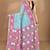 blue Cotton Dhakai Jamdani Handloom Saree With Blouse