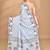 grey Cotton Dhakai Jamdani Handloom Saree With Blouse