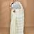 Cream Cotton Dhakai Jamdani Handloom Saree With Blouse