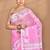 Pink Cotton Dhakai Jamdani Handloom Saree With Blouse