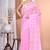 Pink Cotton Dhakai Jamdani Handloom Saree With Blouse