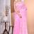 Pink Cotton Dhakai Jamdani Handloom Saree With Blouse