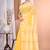 yellow Cotton Dhakai Jamdani Handloom Saree With Blouse