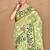 GREEN Cotton Dhakai Jamdani Handloom Saree With Blouse