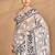 beige Cotton Dhakai Jamdani Handloom Saree With Blouse