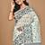 Cream Cotton Dhakai Jamdani Handloom Saree With Blouse