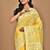 yellow Cotton Dhakai Jamdani Handloom Saree With Blouse