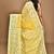 yellow Cotton Dhakai Jamdani Handloom Saree With Blouse