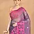 magenta Cotton Dhakai Jamdani Handloom Saree With Blouse