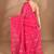 Pink Cotton Dhakai Jamdani Handloom Saree With Blouse