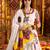 WHITE VISCOSE COTTON THREAD EMBROIDERED MIRROR WORK STITCHED lehenga choli