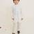 White embroidered cotton kurta pyjama