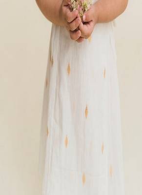 White plain cotton dress 3