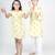 Yellow printed cotton dress