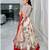 Cream Georgette Digital print Embroidered Lehenga choli