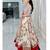 Cream Georgette Digital print Embroidered Lehenga choli