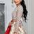 Cream Georgette Digital print Embroidered Lehenga choli