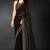 Black sequin embroidered work two tone silk saree sari
