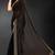 Black sequin embroidered work two tone silk saree sari