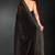Black sequin embroidered work two tone silk saree sari