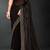 Black sequin embroidered work two tone silk saree sari