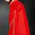 Red sequin embroidered work two tone silk saree sari