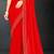 Red sequin embroidered work two tone silk saree sari