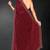 Maroon sequin embroidered work two tone silk saree sari