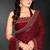 Maroon sequin embroidered work two tone silk saree sari