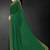 Dark green sequin embroidered work two tone silk saree sari